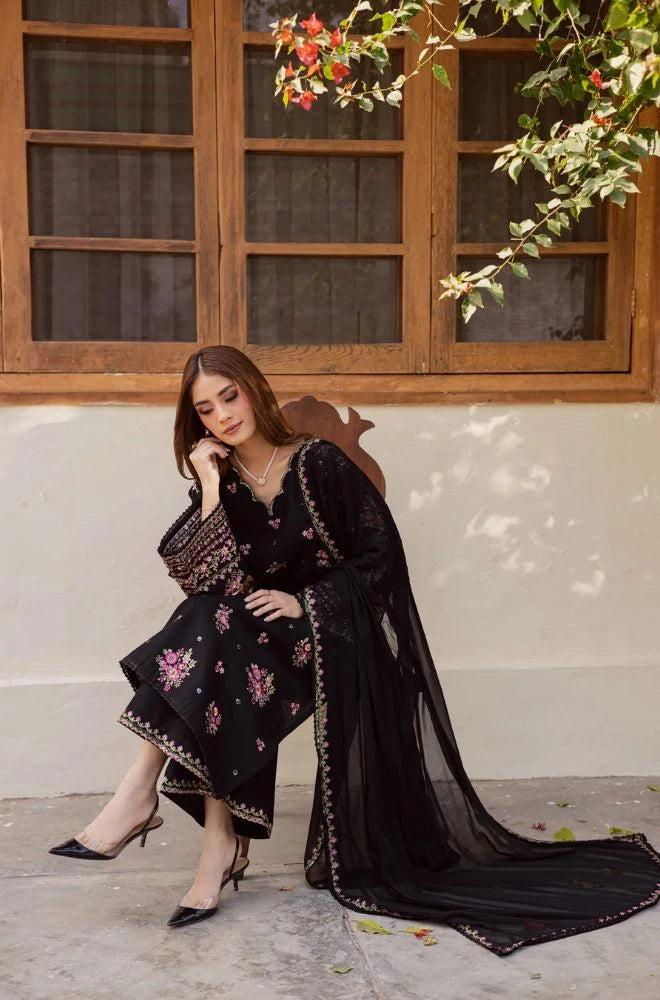 BATIK - 3PC Lawn Embroidered Shirt with Chiffon Embroidered Dupatta and Trouser - BFB0731