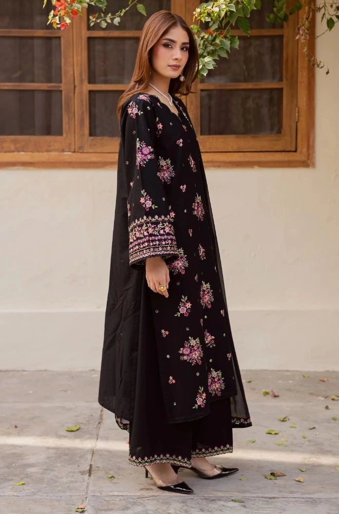 BATIK - 3PC Lawn Embroidered Shirt with Chiffon Embroidered Dupatta and Trouser - BFB0731