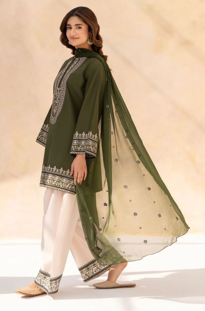 Summer 3PC Lawn Embroidered Suit - BFB0735 - | BlueFery