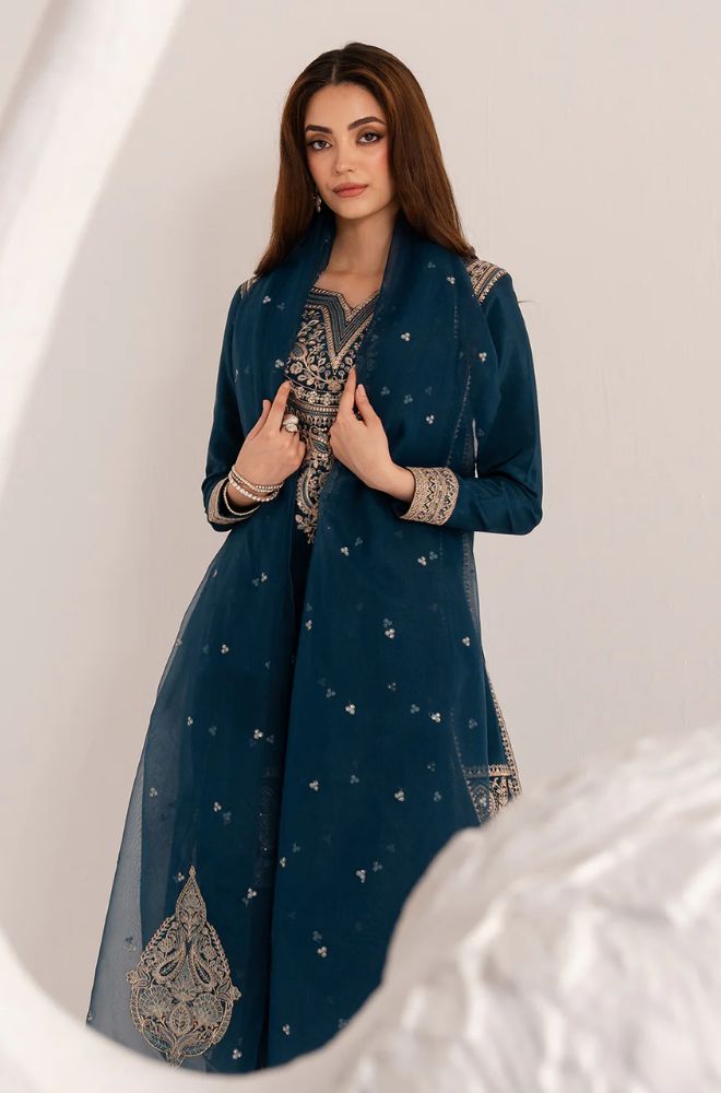 Summer 3PC Lawn Embroidered Suit - BFB0736 - | BlueFery