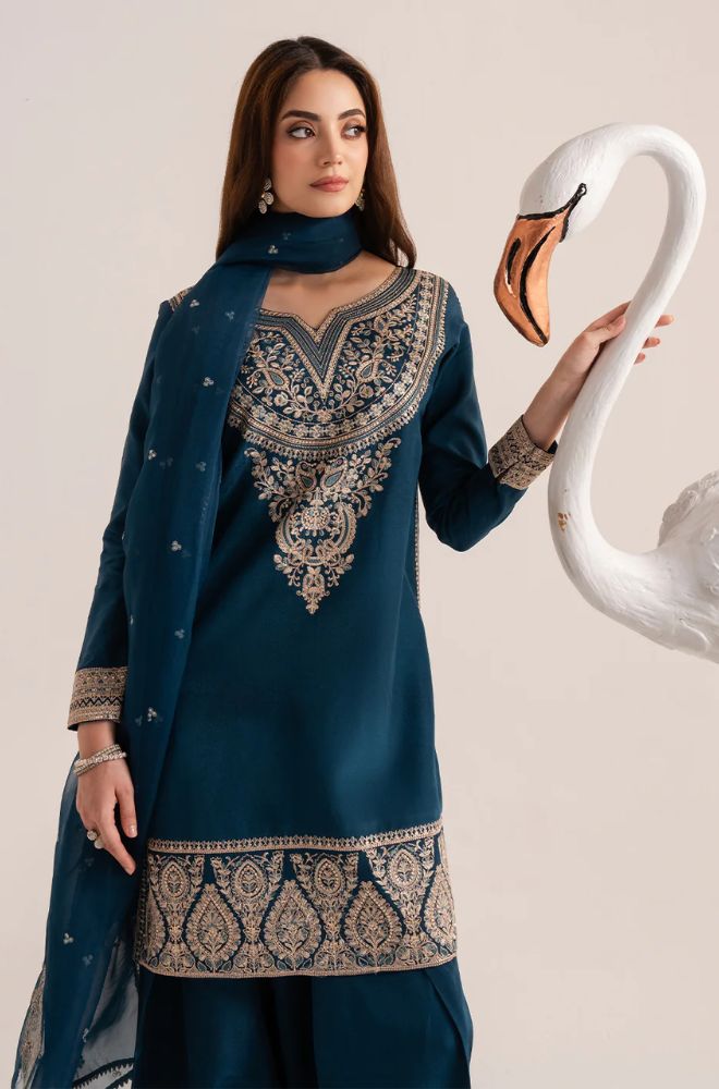 Summer 3PC Lawn Embroidered Suit - BFB0736 - | BlueFery