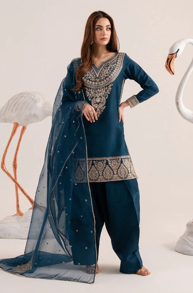 Summer 3PC Lawn Embroidered Suit - BFB0736 - | BlueFery