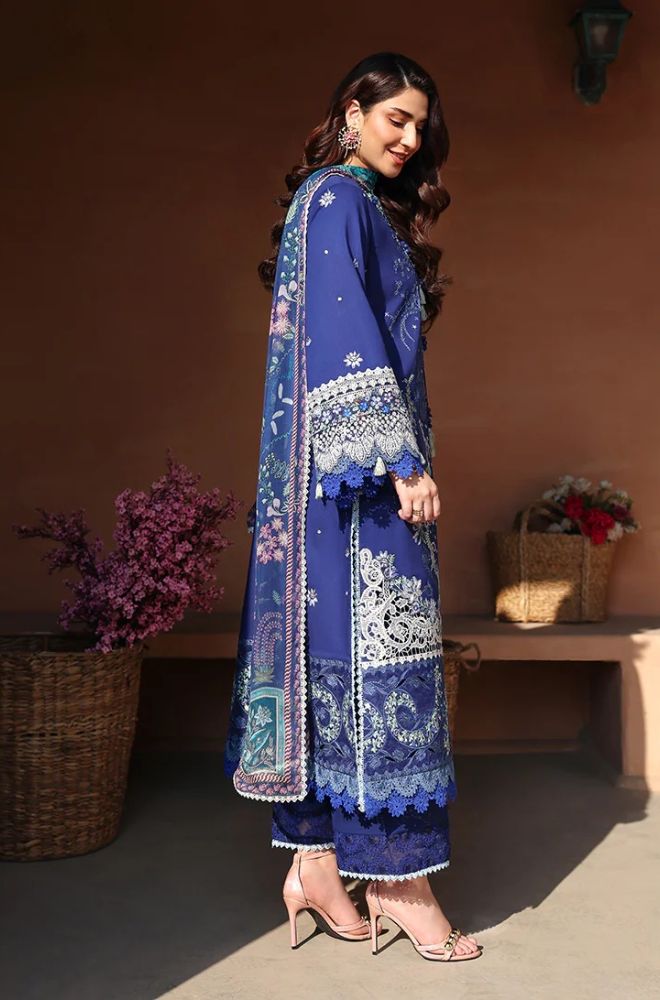 Summer 3PC Lawn Embroidered Suit - BFB0739 - | BlueFery