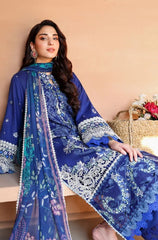 Summer 3PC Lawn Embroidered Suit - BFB0739 - | BlueFery