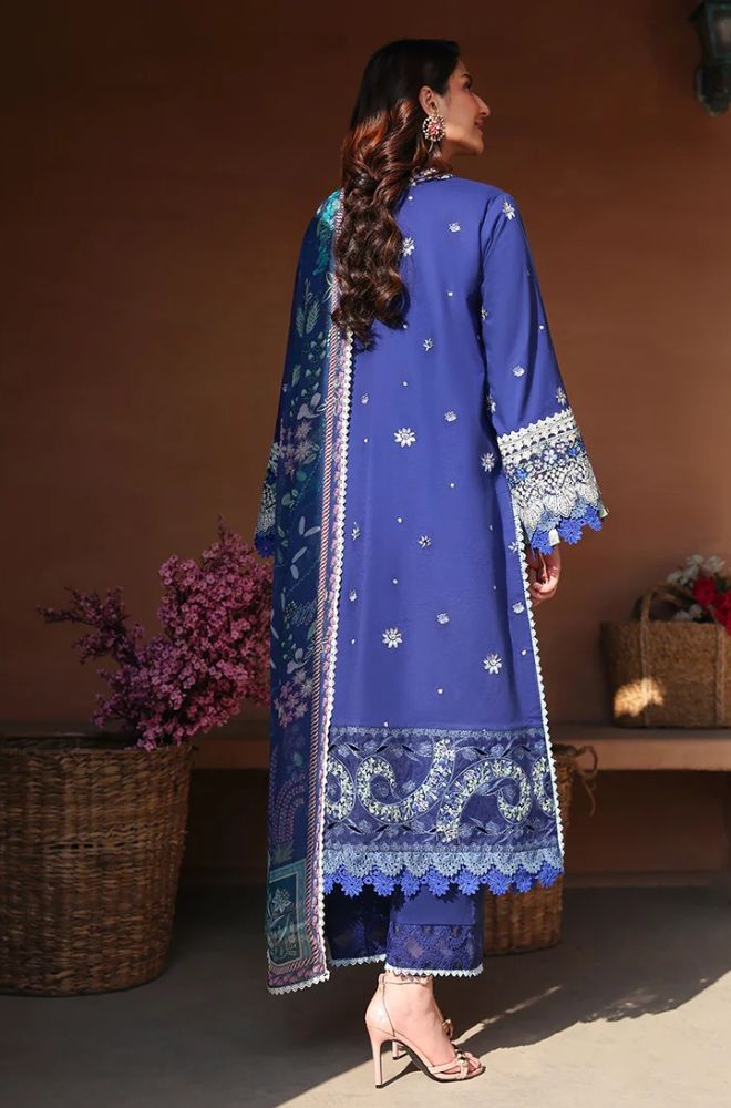 Summer 3PC Lawn Embroidered Suit - BFB0739 - | BlueFery