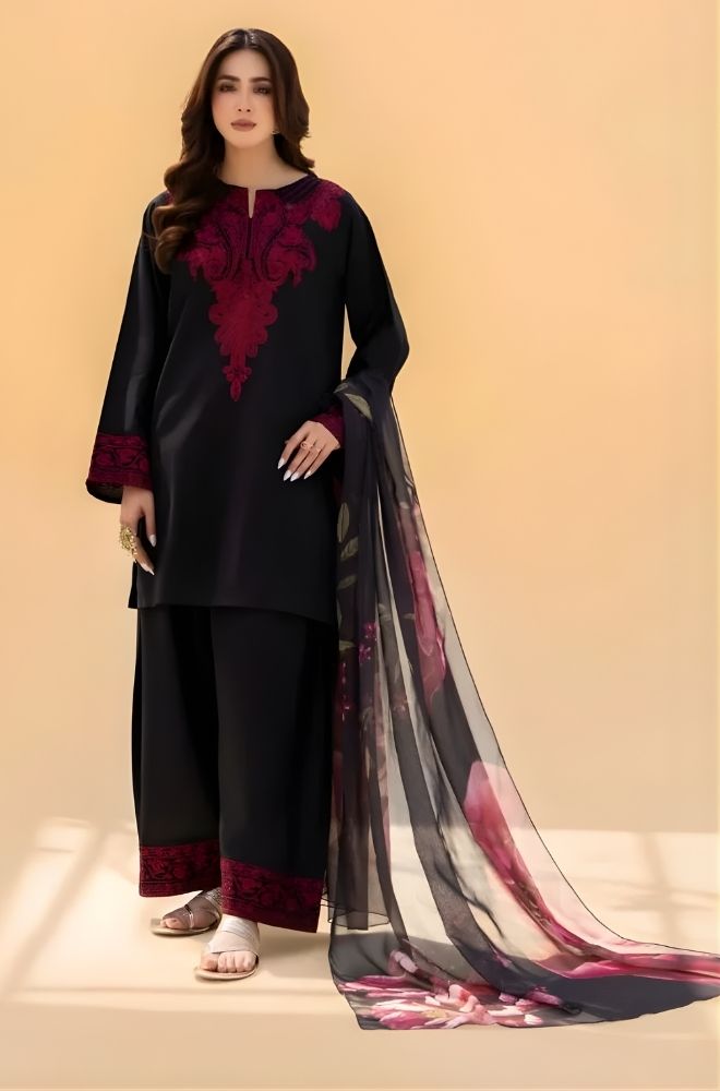 Summer 3PC Lawn Embroidered Suit - BFB0742 - Unstitched | BlueFery