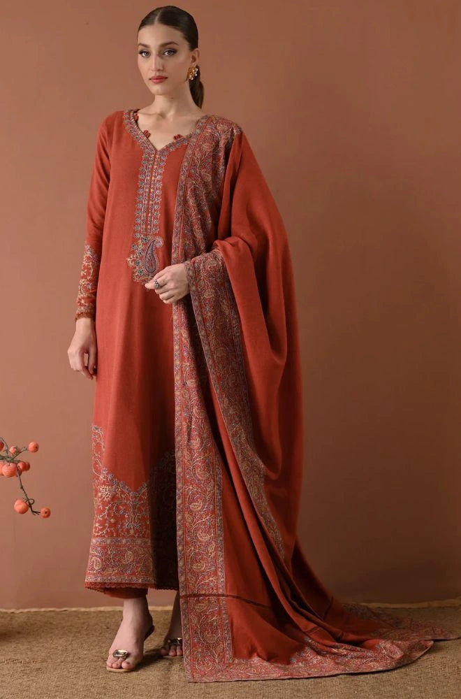BATIK - 3PC Lawn Embroidered Shirt with Chiffon Embroidered Dupatta and Trouser - BFB0758