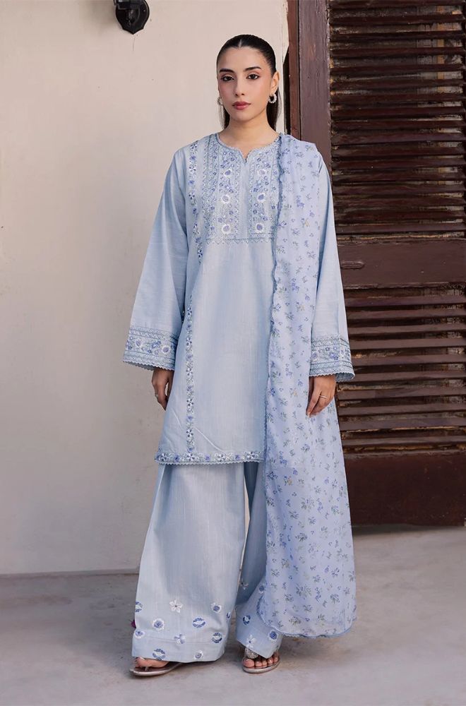 Summer 3PC Lawn Embroidered Suit - BFB0767 - New Arrivals | BlueFery