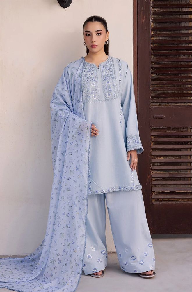 Summer 3PC Lawn Embroidered Suit - BFB0767 - New Arrivals | BlueFery