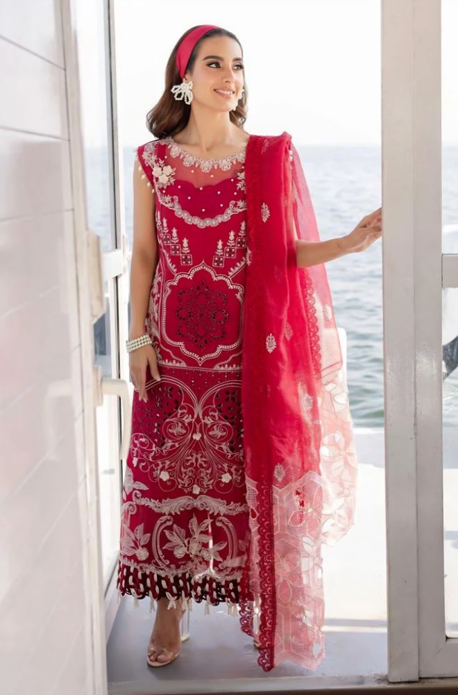 Summer 3PC Lawn Embroidered Suit - BFB0772 - luxury | BlueFery
