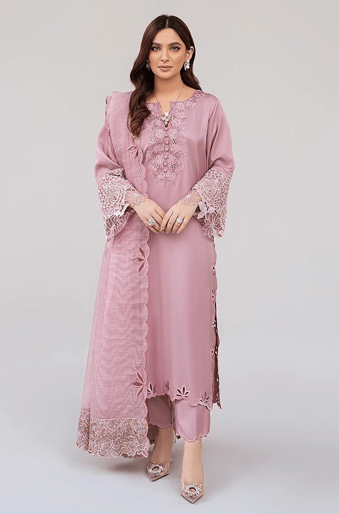 Sapphire - 3PC Dhanak Embroidered Shirt with Monar Embroidered Dupatta and Trouser  - BFB0016