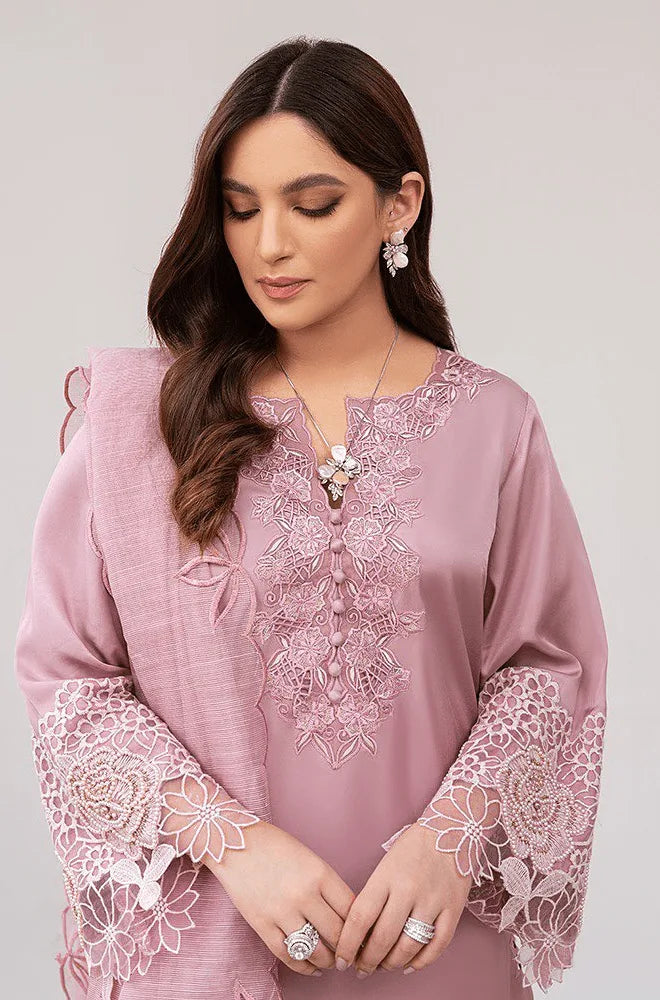 Sapphire - 3PC Dhanak Embroidered Shirt with Monar Embroidered Dupatta and Trouser  - BFB0016