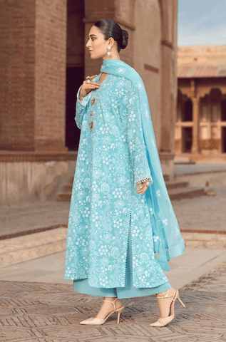Summer 3PC Lawn Embroidered Suit - BFU0017 - | BlueFery