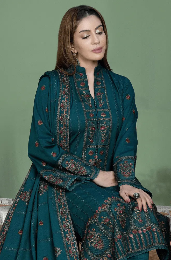 MOHAGNI - 3PC Lawn Embroidered Shirt with Lawn Embroidered Dupatta and Trouser - BFU0073