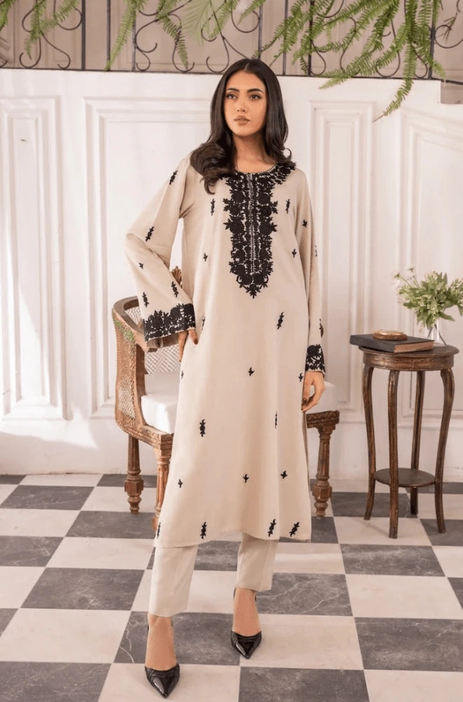 MIRANA - 3PC Lawn Embroidered Shirt with Dyed Chiffon Dupatta and Trouser - BFU0088