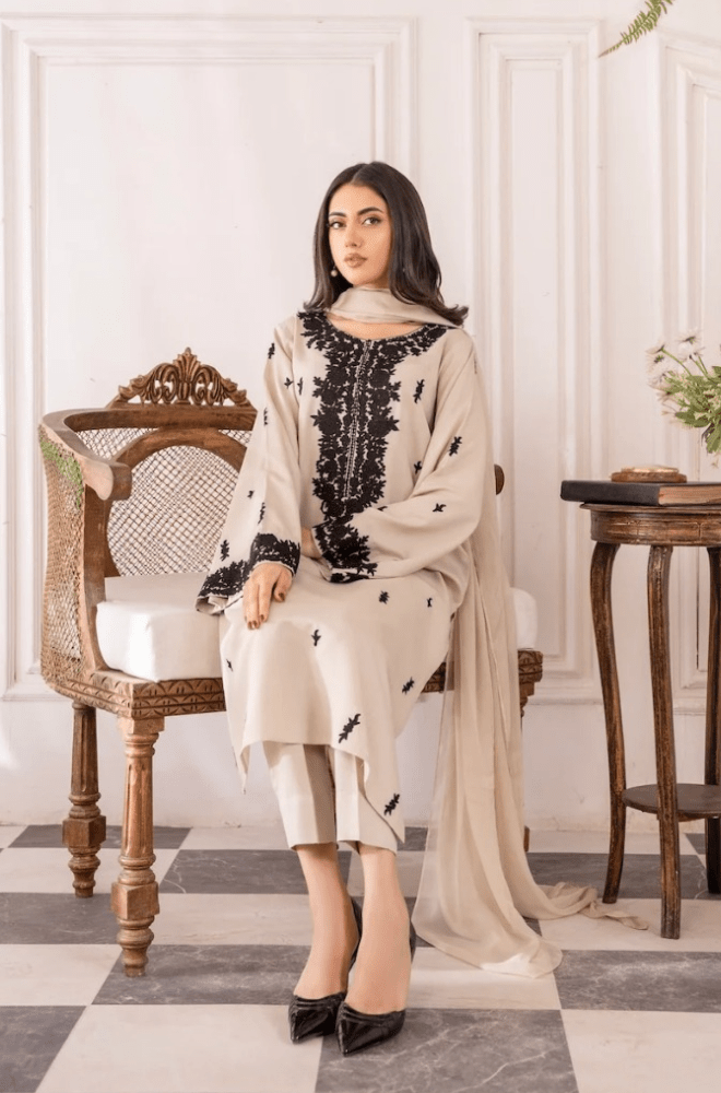 Summer 3PC Lawn Embroidered Suit - BFU0088 - | BlueFery