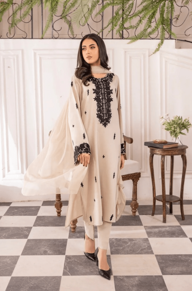Summer 3PC Lawn Embroidered Suit - BFU0088 - | BlueFery