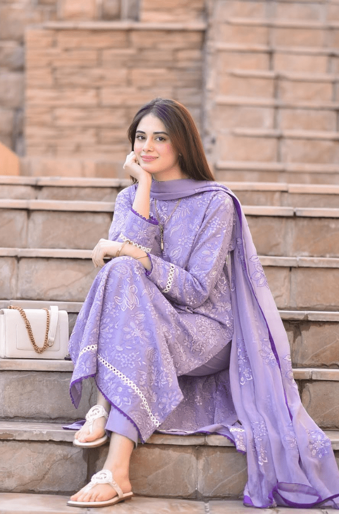 Summer 3PC Lawn Embroidered Suit - BFU01050 - | BlueFery