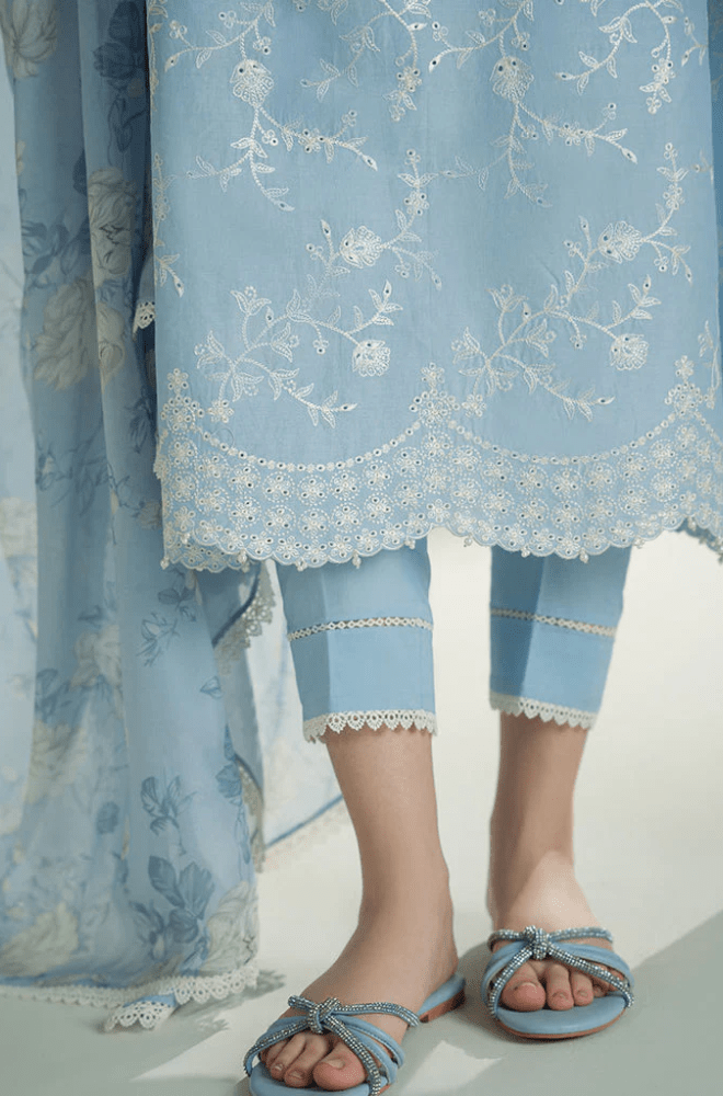 Summer 3PC Lawn Embroidered Suit - BFU0110 - | BlueFery