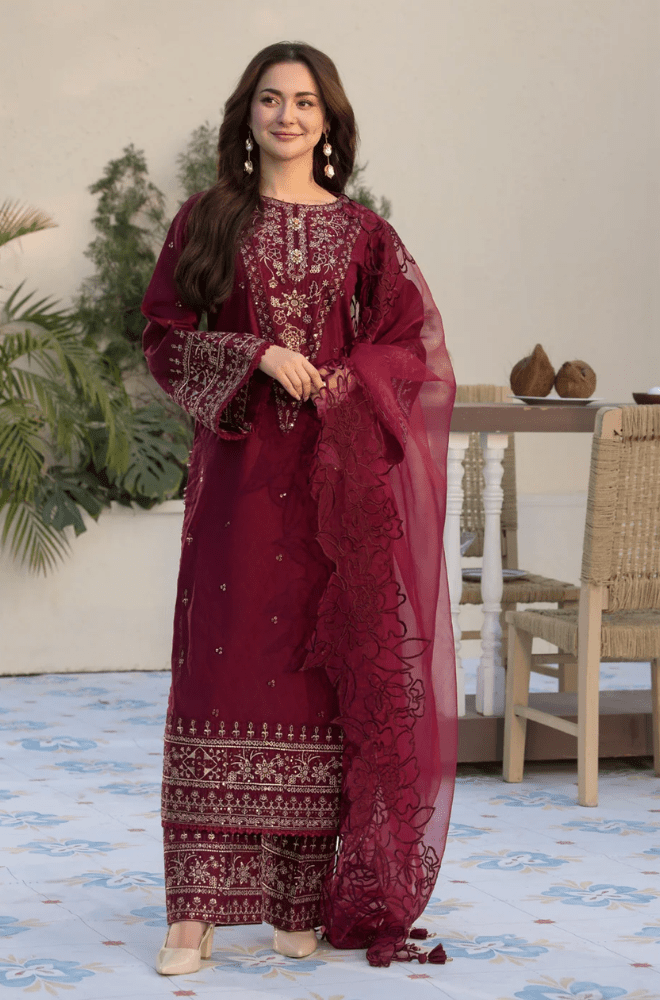 Summer 3PC Lawn Embroidered Suit - BFU01130 - New Arrivals | BlueFery