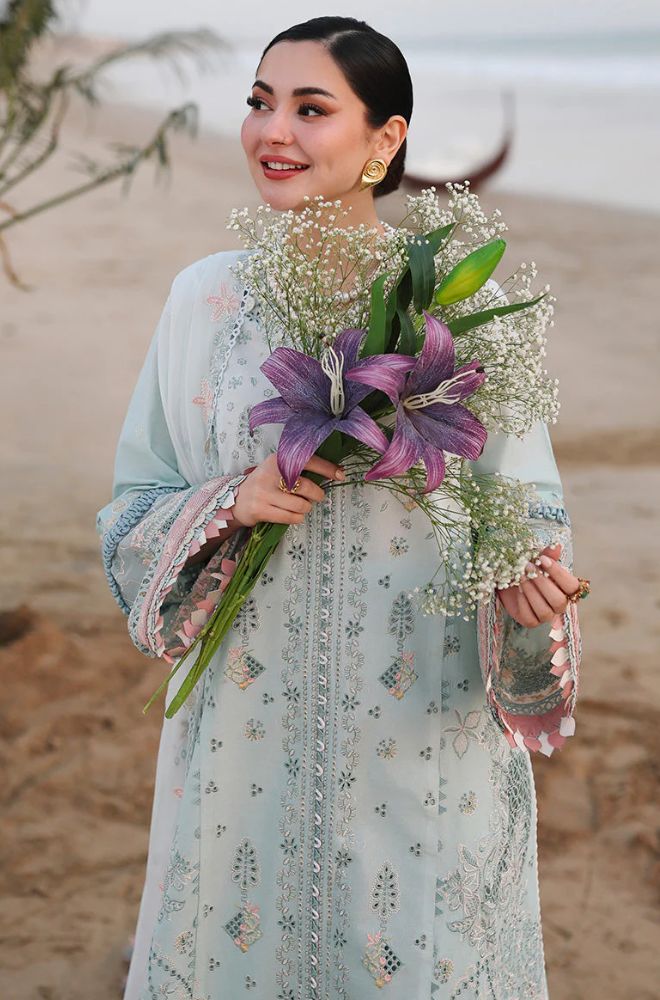 Summer 3Piece Lawn Chikankari Embroidered Suit - BFB0754 - Unstitched | BlueFery