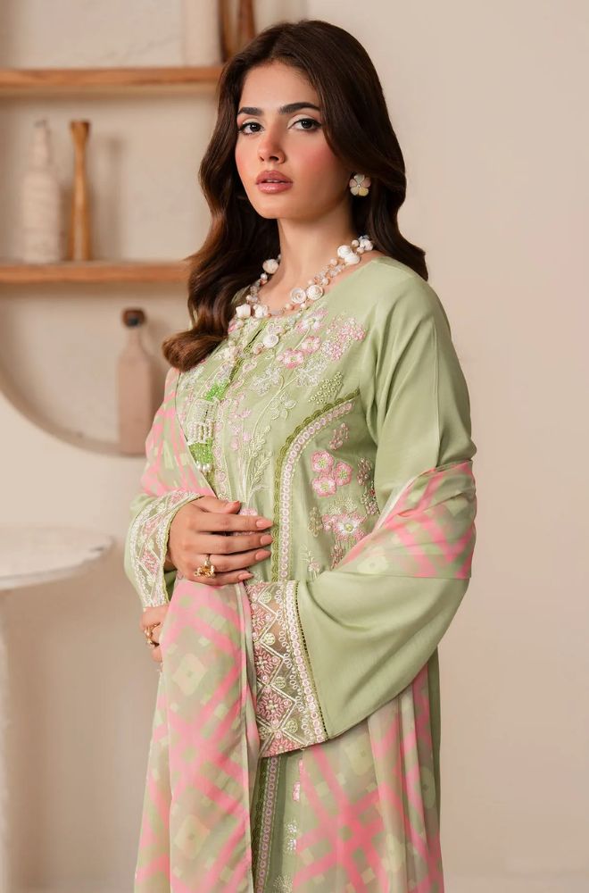 Summer 3Piece Lawn Embroidered Suit - BFB0745 - Unstitched | BlueFery