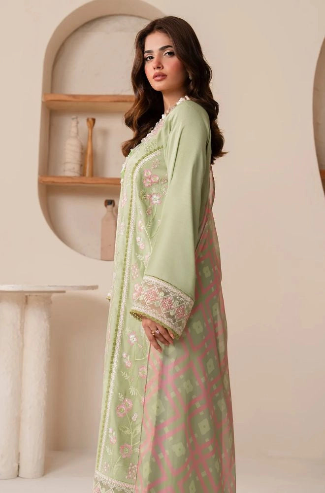 ELAF - 3PC Lawn Embroidered Shirt with Chiffon Printed Dupatta and Trouser - BFB0745