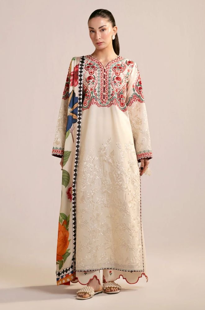 Summer 3Piece Lawn Embroidered Suit - BFB0746 - New Arrivals | BlueFery