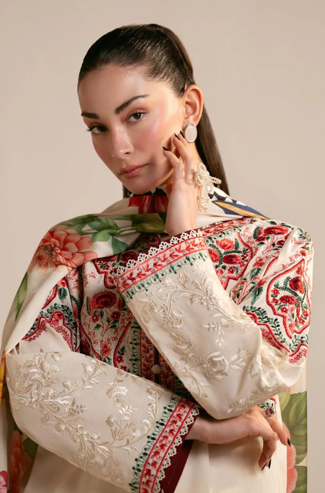 Summer 3Piece Lawn Embroidered Suit - BFB0746 - New Arrivals | BlueFery