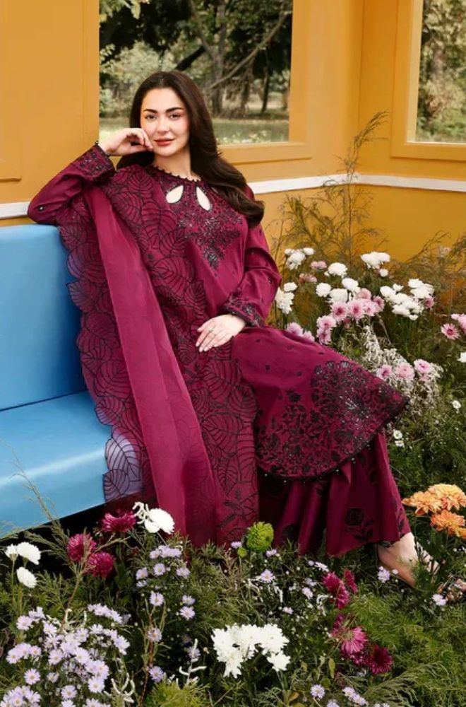 Summer 3Piece Lawn Embroidered Suit - BFB0747 - Unstitched | BlueFery