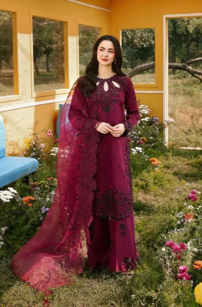 Summer 3Piece Lawn Embroidered Suit - BFB0747 - Unstitched | BlueFery
