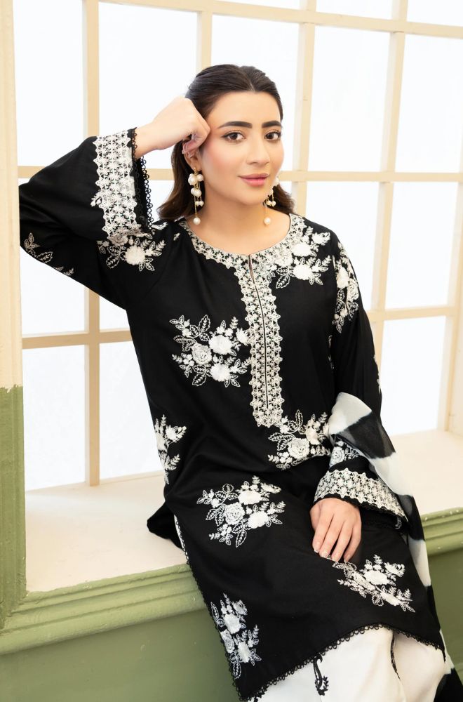 Summer 3Piece Lawn Embroidered Suit - BFB0748 - New Arrivals | BlueFery