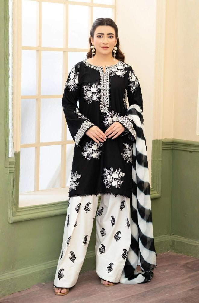 Summer 3Piece Lawn Embroidered Suit - BFB0748 - New Arrivals | BlueFery