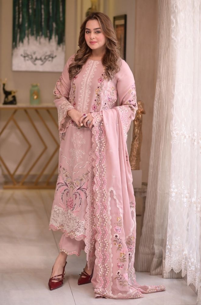 Summer 3Piece Lawn Embroidered Suit - BFB0750 - Unstitched | BlueFery