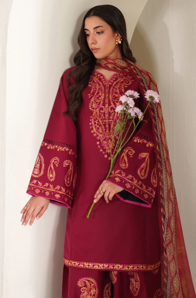 Summer 3Piece Lawn Embroidered Suit - BFB0753 - New Arrivals | BlueFery