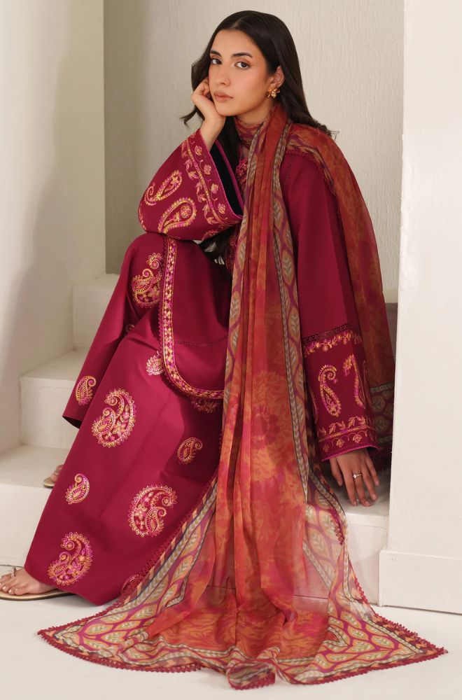 Summer 3Piece Lawn Embroidered Suit - BFB0753 - New Arrivals | BlueFery
