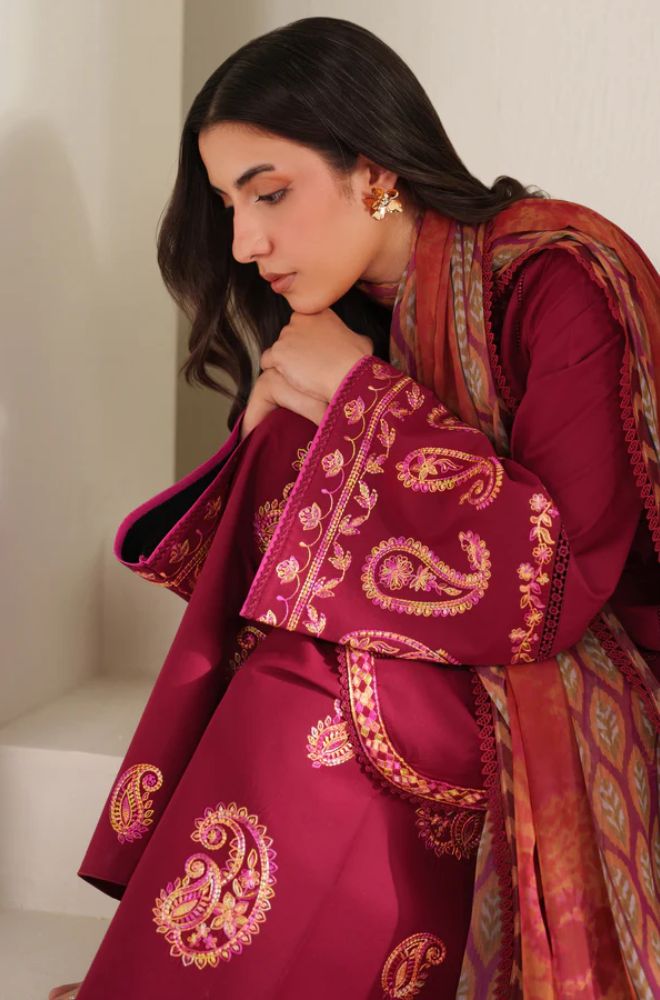Summer 3Piece Lawn Embroidered Suit - BFB0753 - New Arrivals | BlueFery