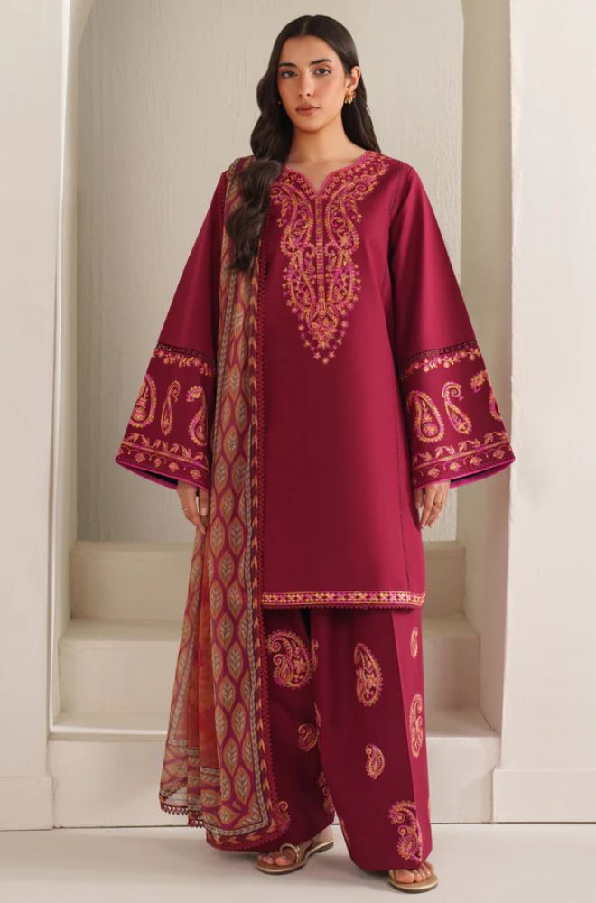 Summer 3Piece Lawn Embroidered Suit - BFB0753 - New Arrivals | BlueFery