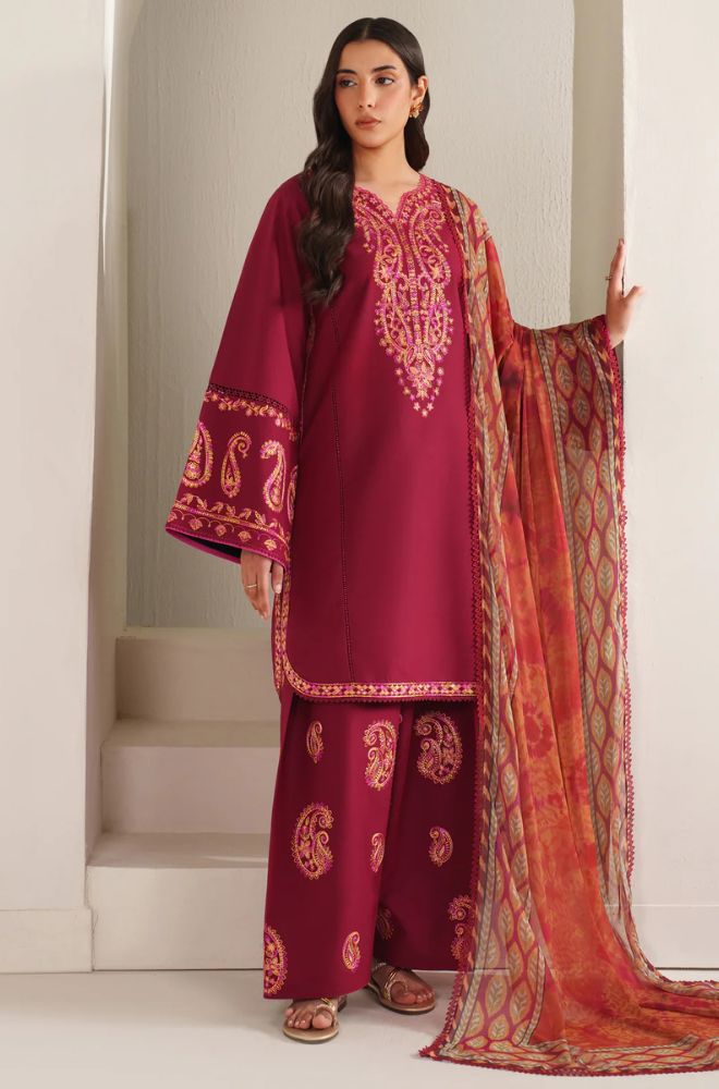 Summer 3Piece Lawn Embroidered Suit - BFB0753 - New Arrivals | BlueFery