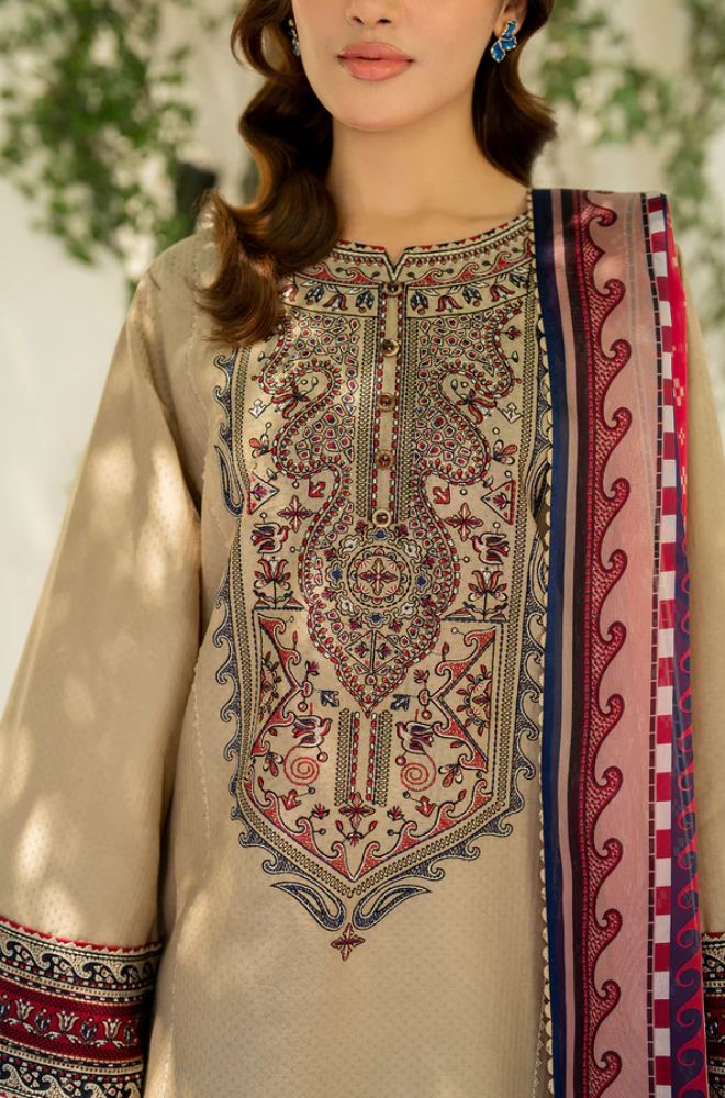 Summer 3Piece Lawn Embroidered Suit - BFB0756 - | BlueFery
