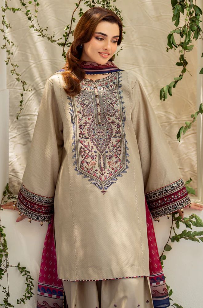 Summer 3Piece Lawn Embroidered Suit - BFB0756 - | BlueFery