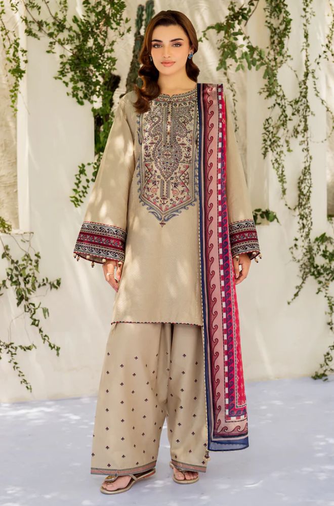 Summer 3Piece Lawn Embroidered Suit - BFB0756 - | BlueFery