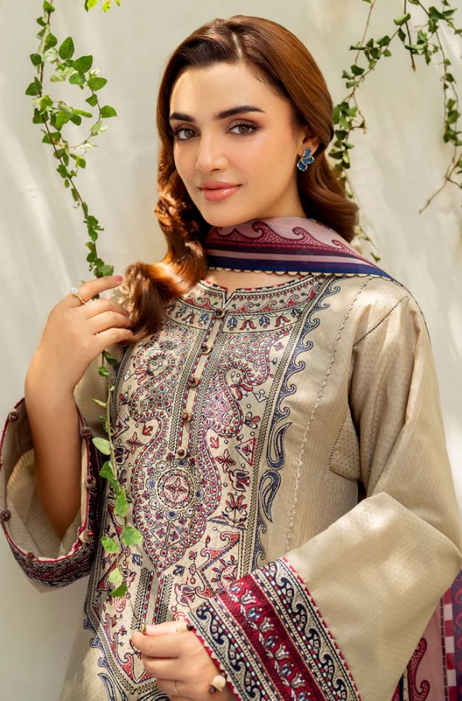 Summer 3Piece Lawn Embroidered Suit - BFB0756 - | BlueFery