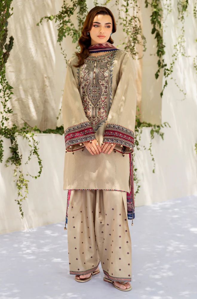 Summer 3Piece Lawn Embroidered Suit - BFB0756 - | BlueFery