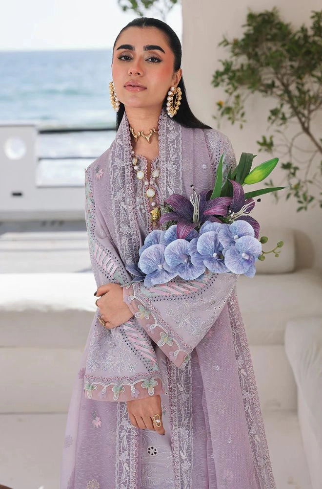 QALAMKAR - 3PC Lawn Embroidered Shirt with Monar Embroidered Dupatta and Trouser - BFB0777