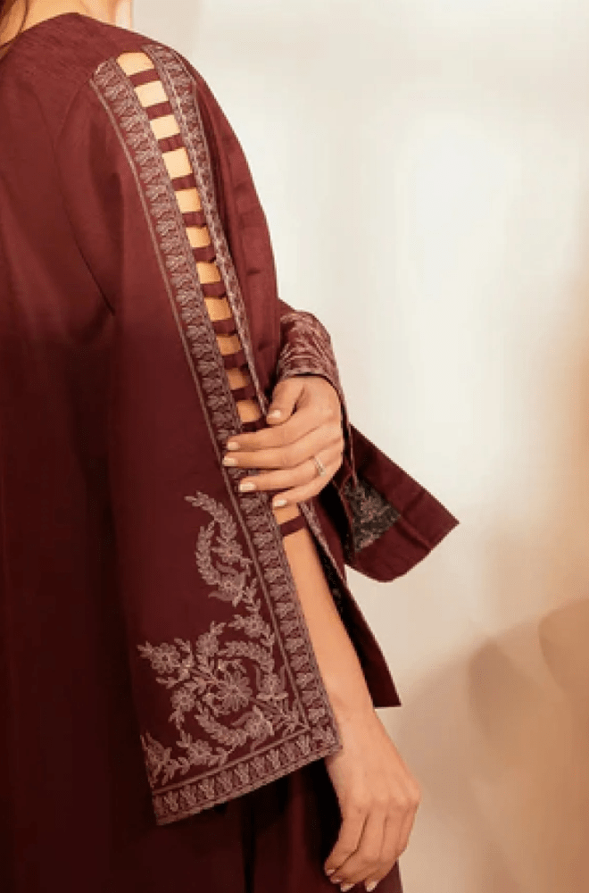 Winter 2PC Dhanak Embroidered Suit - BFB0432 - | BlueFery