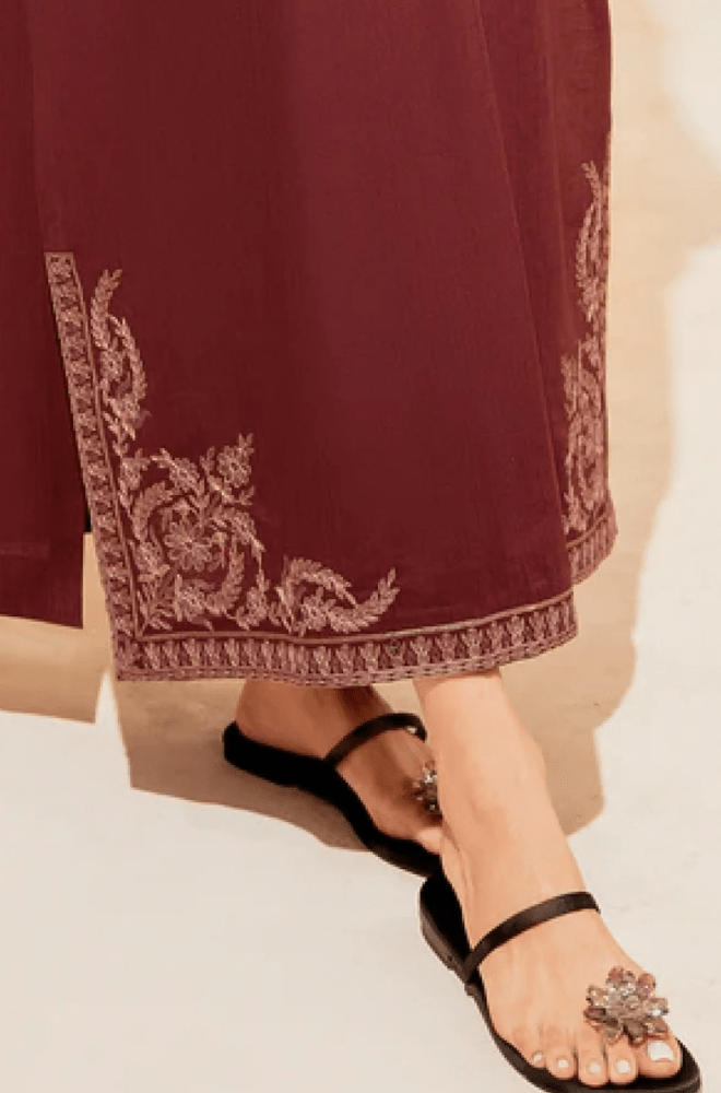 Winter 2PC Dhanak Embroidered Suit - BFB0432 - | BlueFery