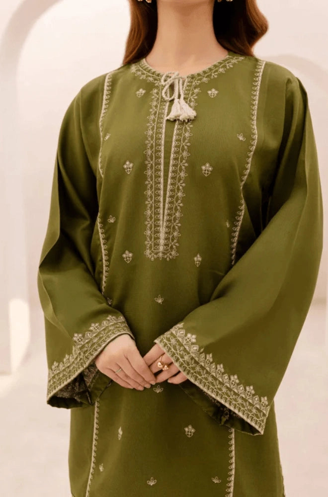 AGHA NOOR - 2PC Dhanak Embroidered Shirt and Trouser - BFB0460