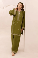 Winter 2PC Dhanak Embroidered Suit - BFB0460 - | BlueFery