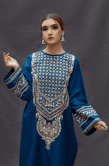Winter 2PC Dhanak Embroidered Suit - BFRZ0111 - | BlueFery